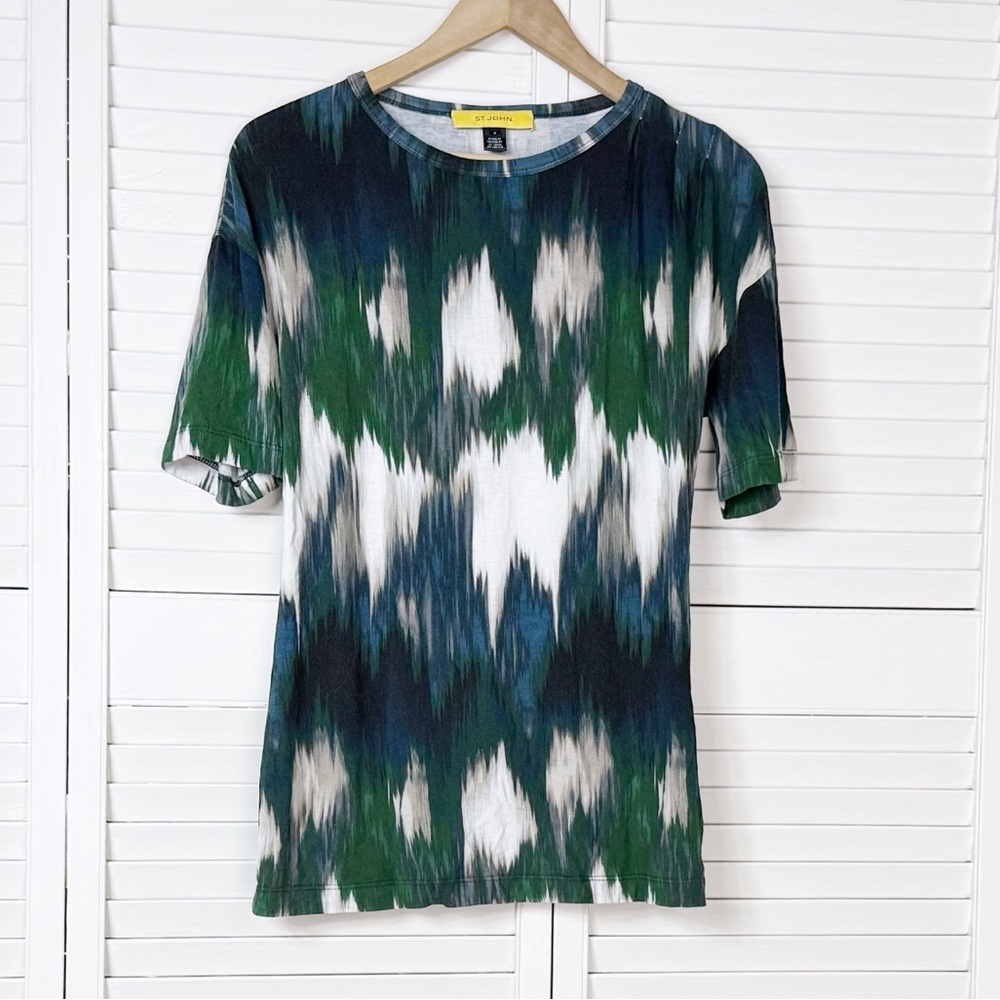St. John Blue and Green T-Shirt